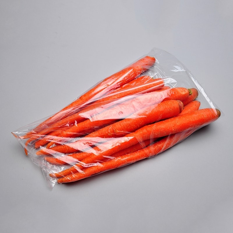 8 x 3 x 20 Clear Plastic Long Low Density Vented Produce Bag - 1000/Case